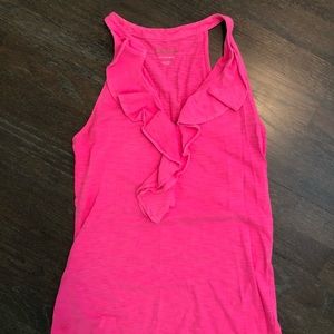 Lily Pulitzer sleeveless top with ruffle.
